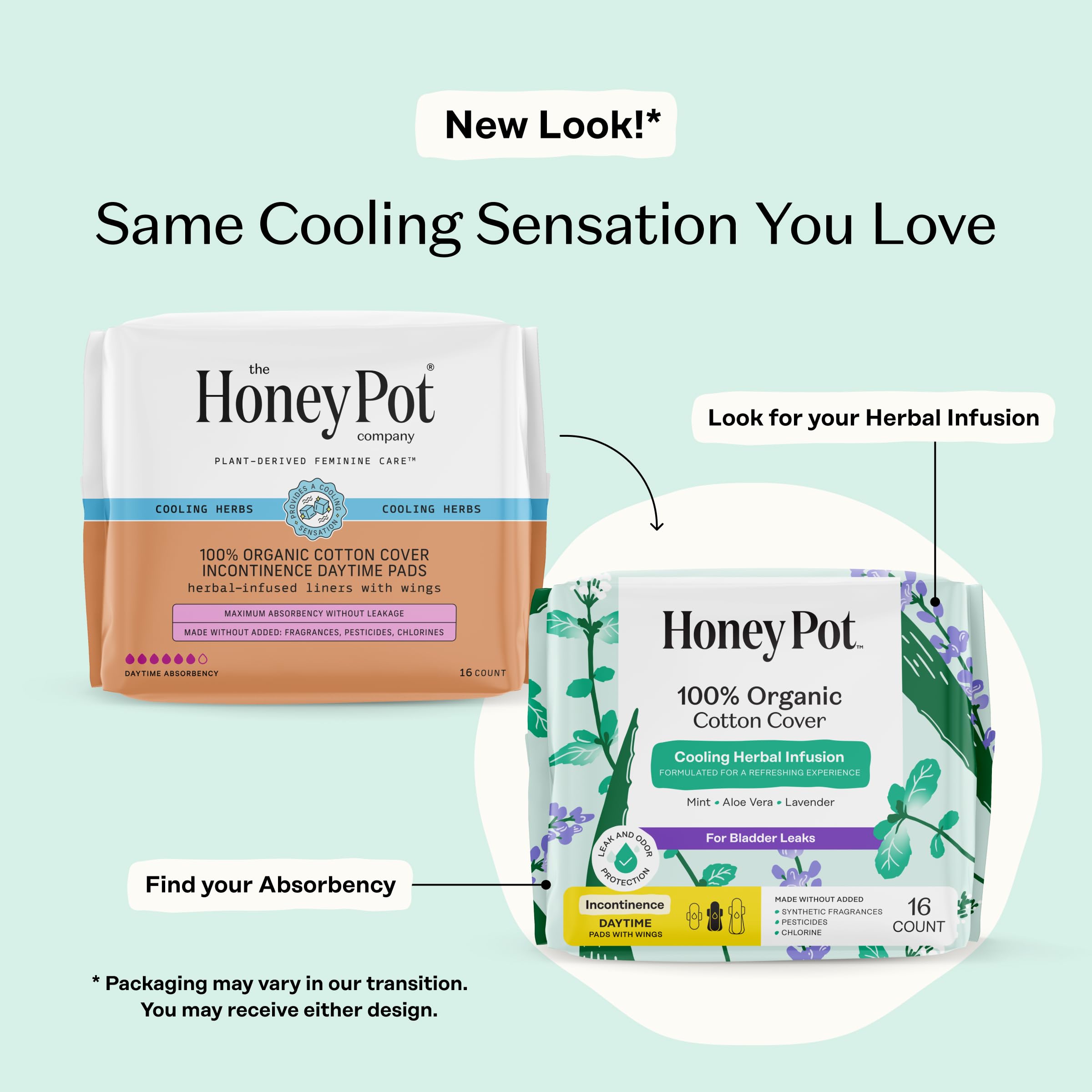 The Honey Pot Company toalla con alas colocada para mostrar fijación y seguridad