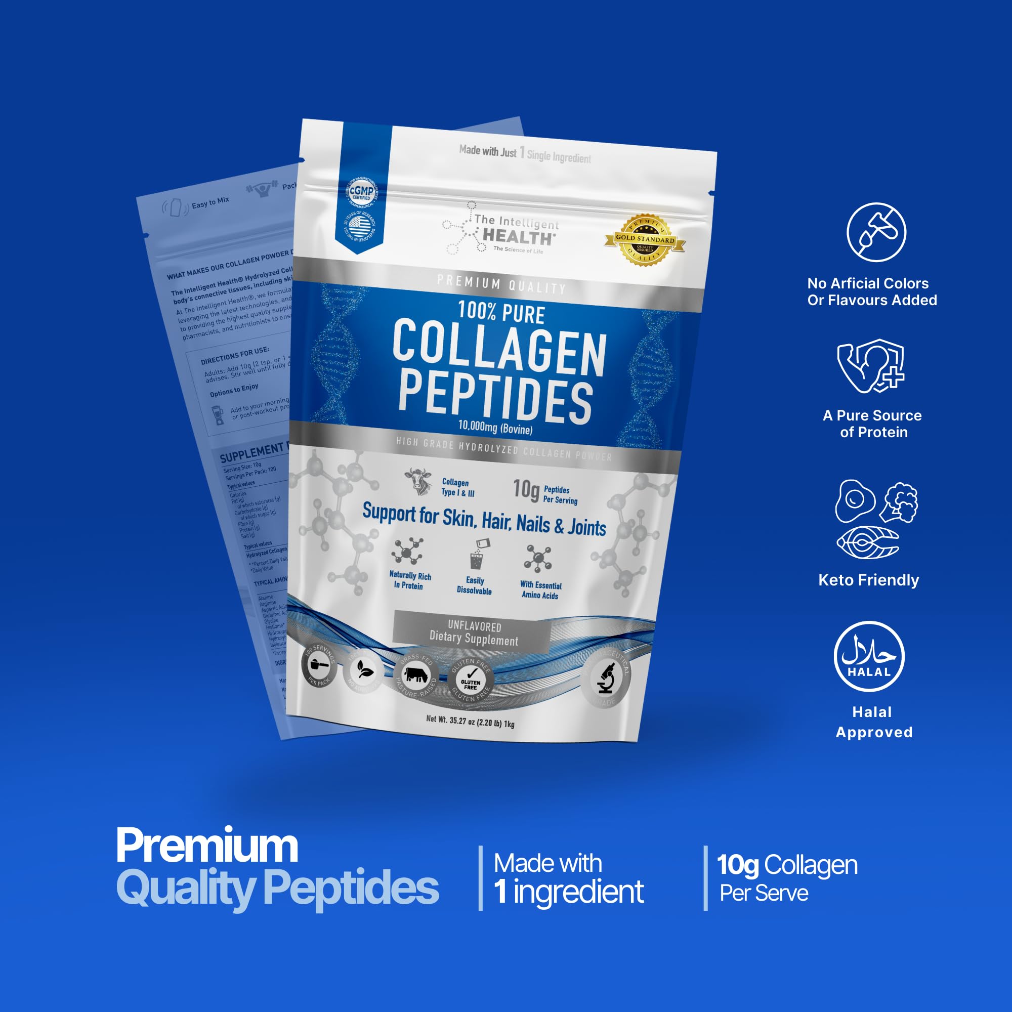 The Intelligent Health comparación de tamaño para visualizar 1 kg práctico