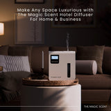 The Magic Scent conexión HVAC con tubo mostrando integración sencilla y difusión extendida