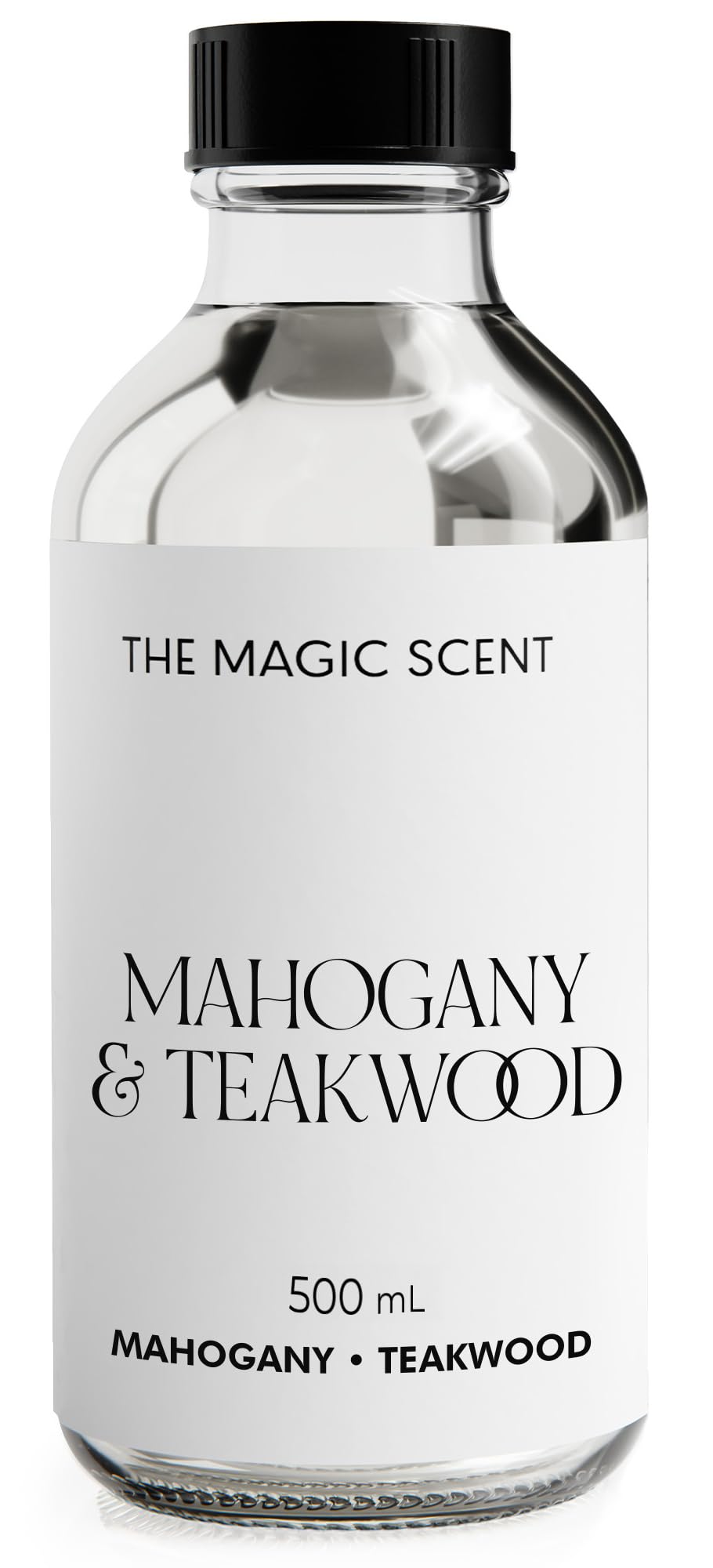 THE MAGIC SCENT frasco frente mostrando etiqueta elegante y fragancia premium