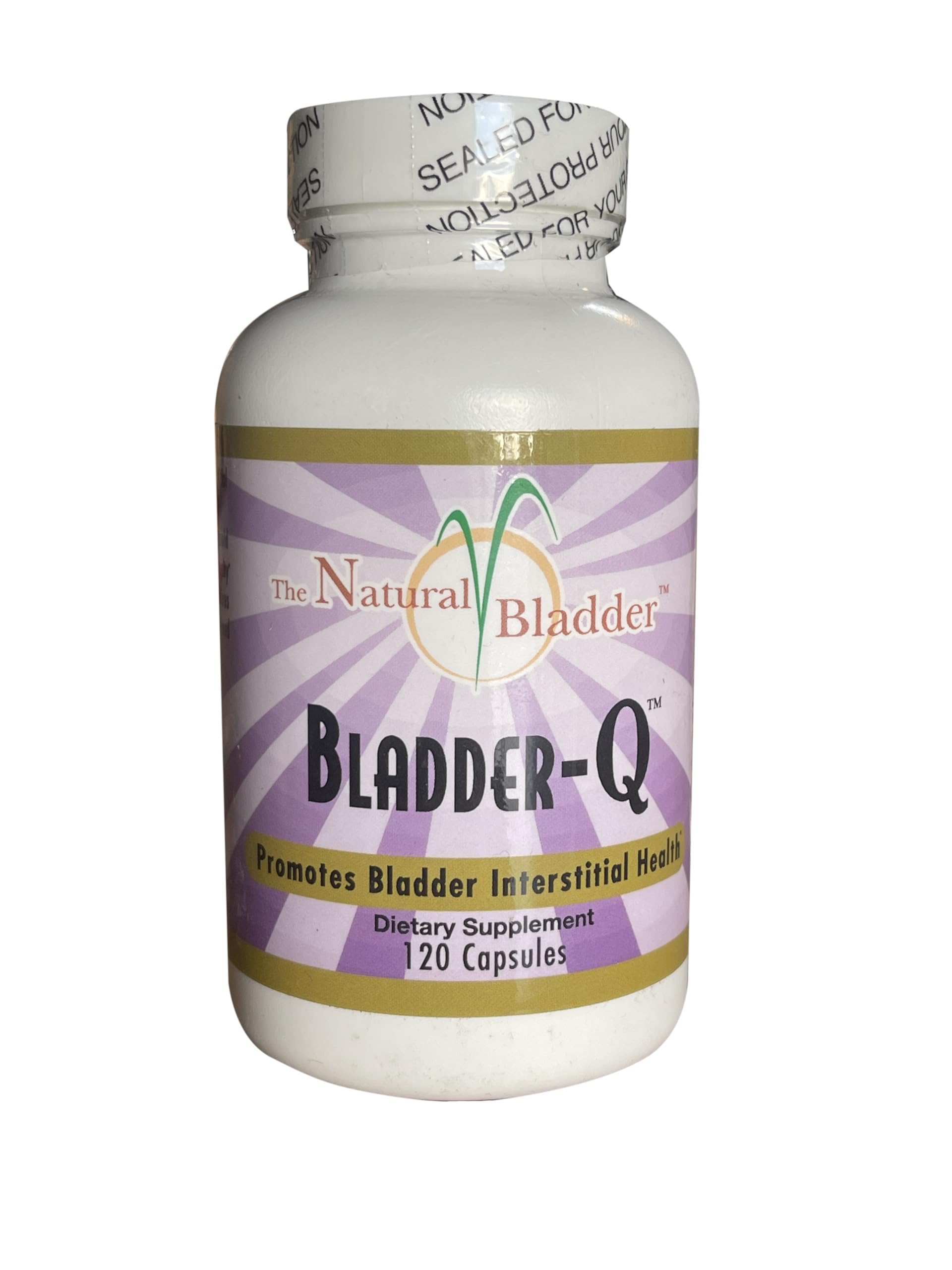 The Natural Bladder Bladder-Q frente del producto mostrando el envase y beneficio de uso práctico