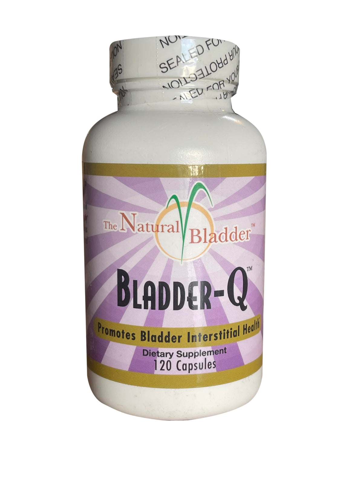 The Natural Bladder Bladder-Q frente del producto mostrando el envase y beneficio de uso práctico