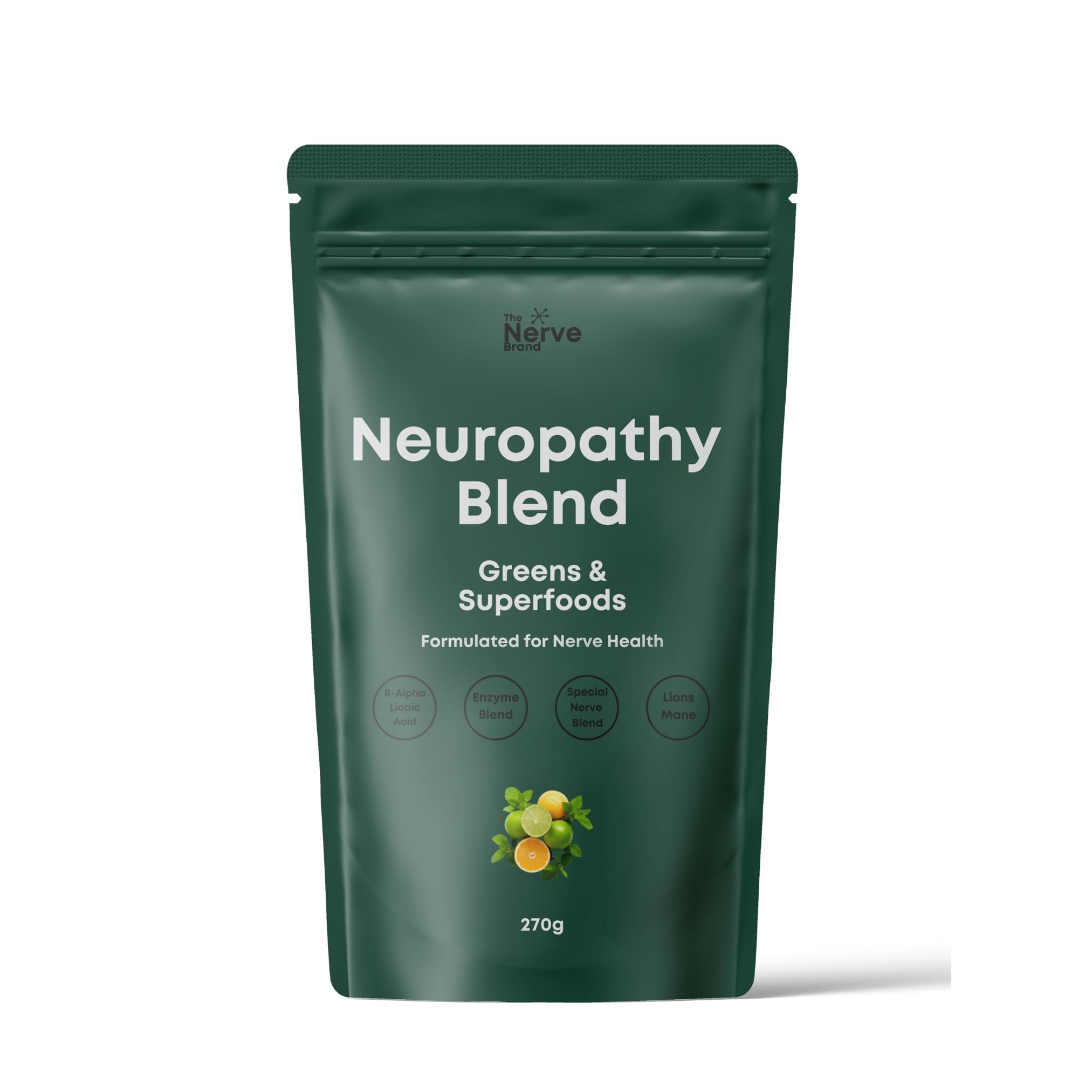 The Nerve Brand frente del empaque mostrando el envase y beneficios visuales