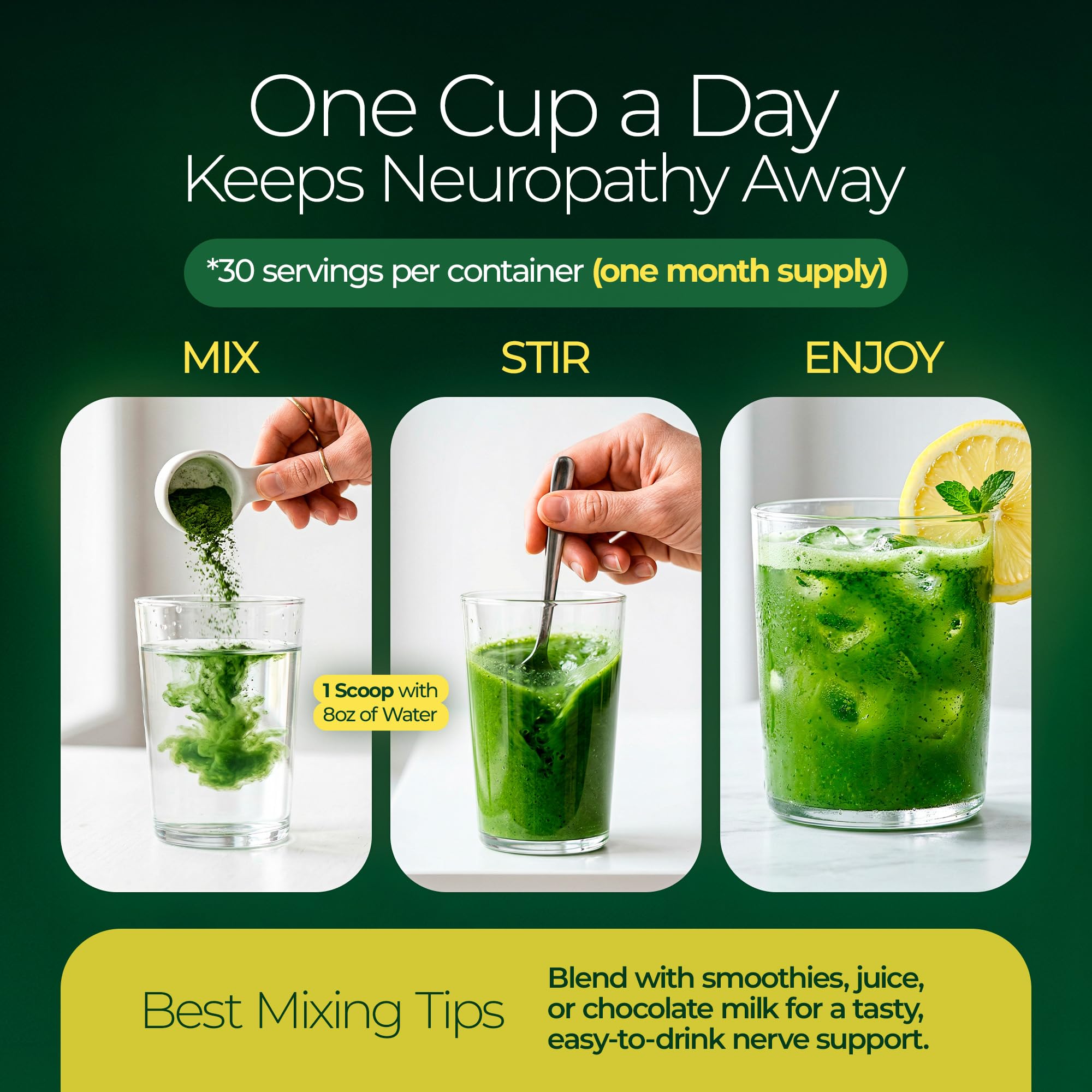 The Nerve Brand etiqueta con lista de ingredientes para transparencia y confianza