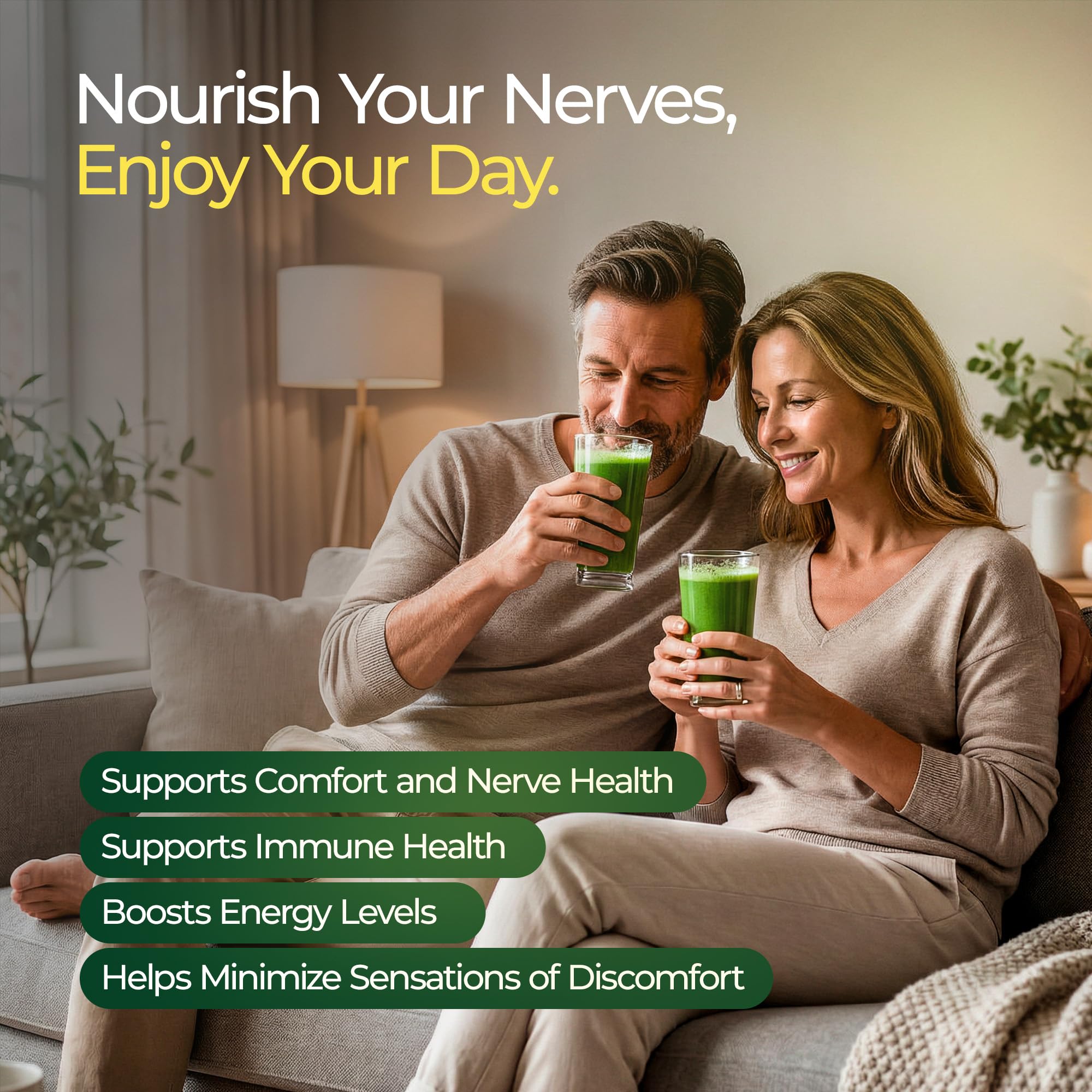 The Nerve Brand vaso con batido Citrus Breeze listo para beber, energía rápida