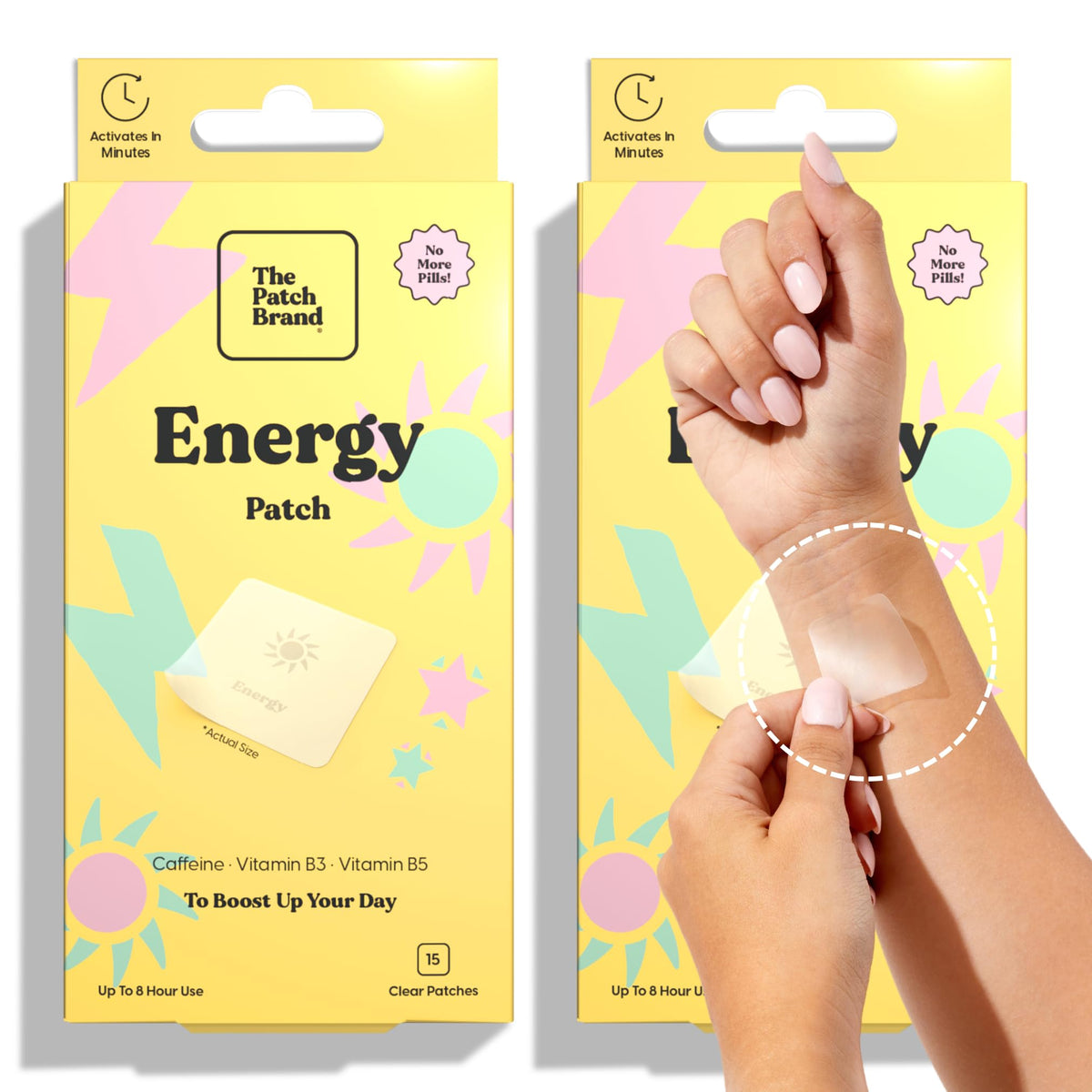The Patch Brand parche frontal mostrando diseño y beneficio discreto