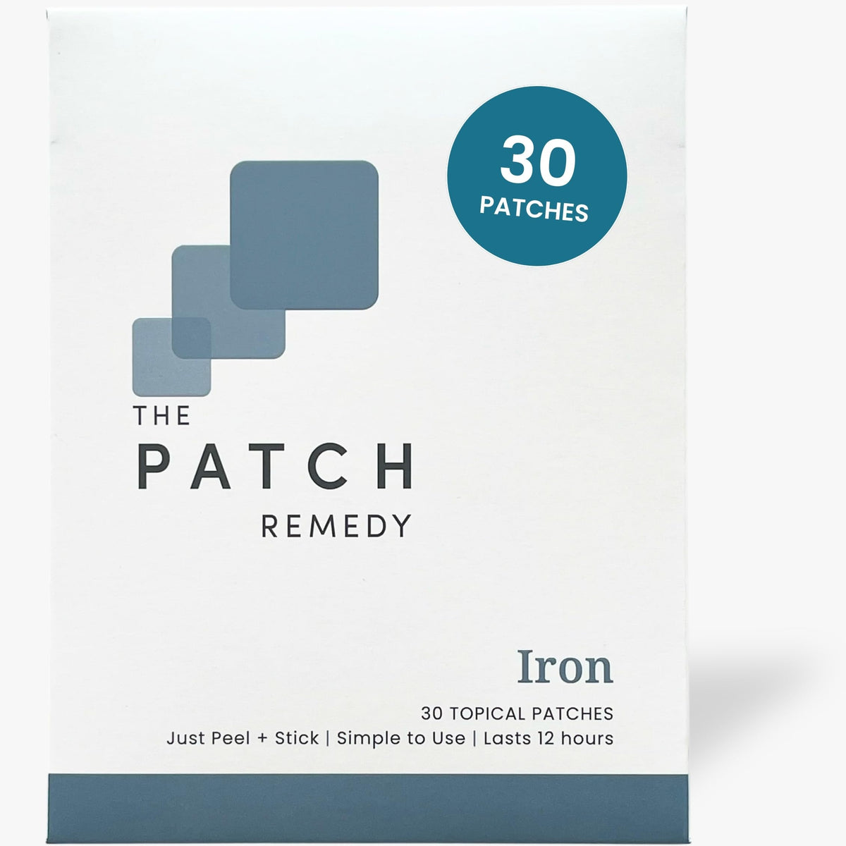 The Patch Remedy paquete frontal mostrando 30 parches y conveniencia
