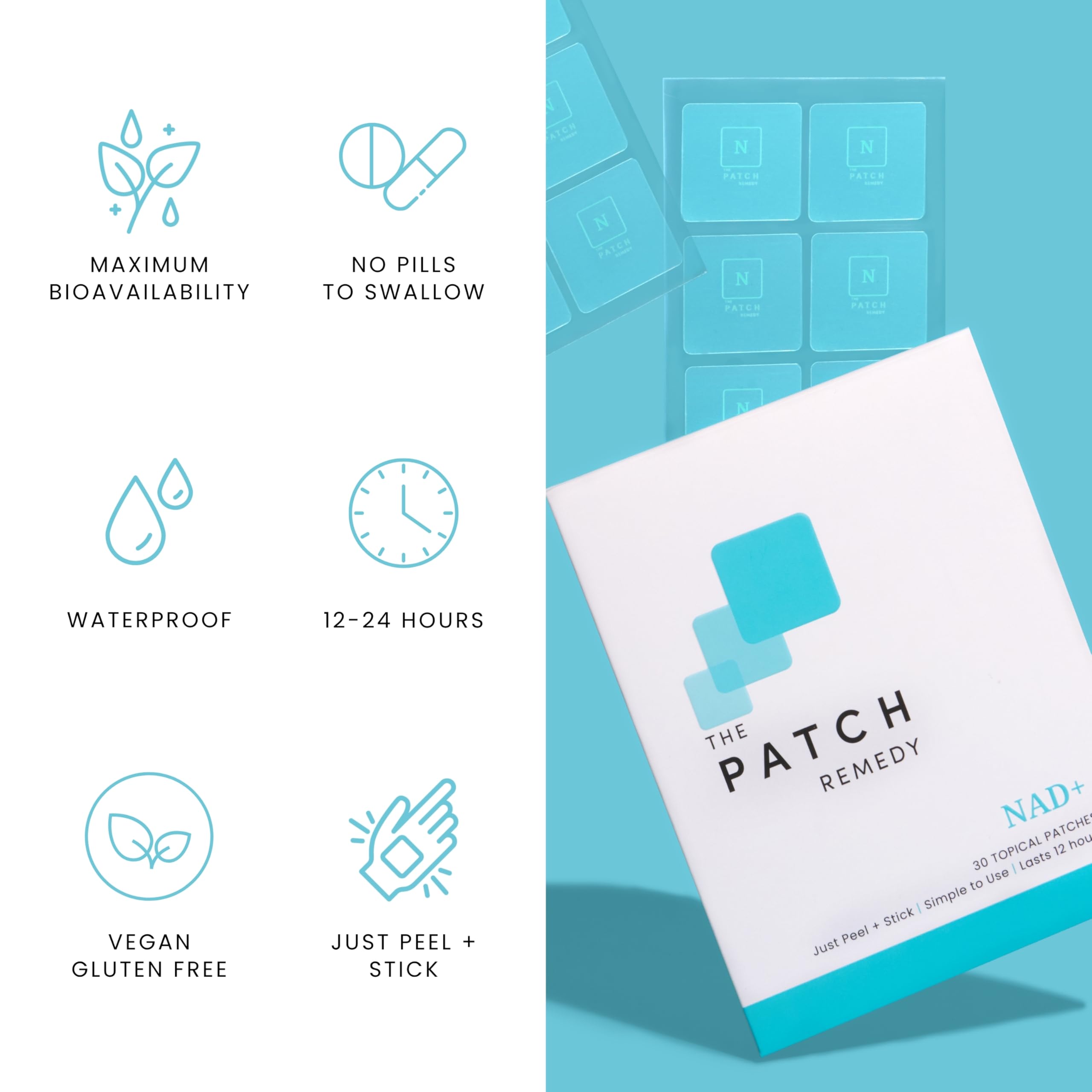 The Patch Remedy parche junto a moneda para comparar tamaño y portabilidad