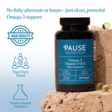 The 'Pause Life botella abierta con cápsulas, almacenamiento práctico y portátil