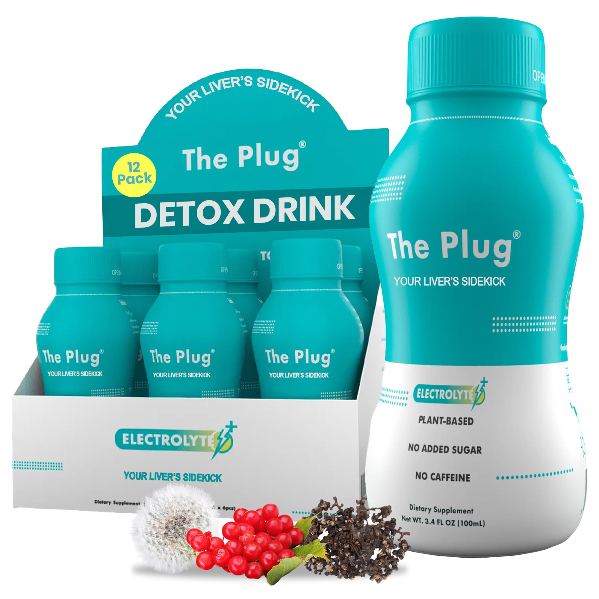 The Plug vista frontal del pack de 12 botellas, ventaja de conveniencia