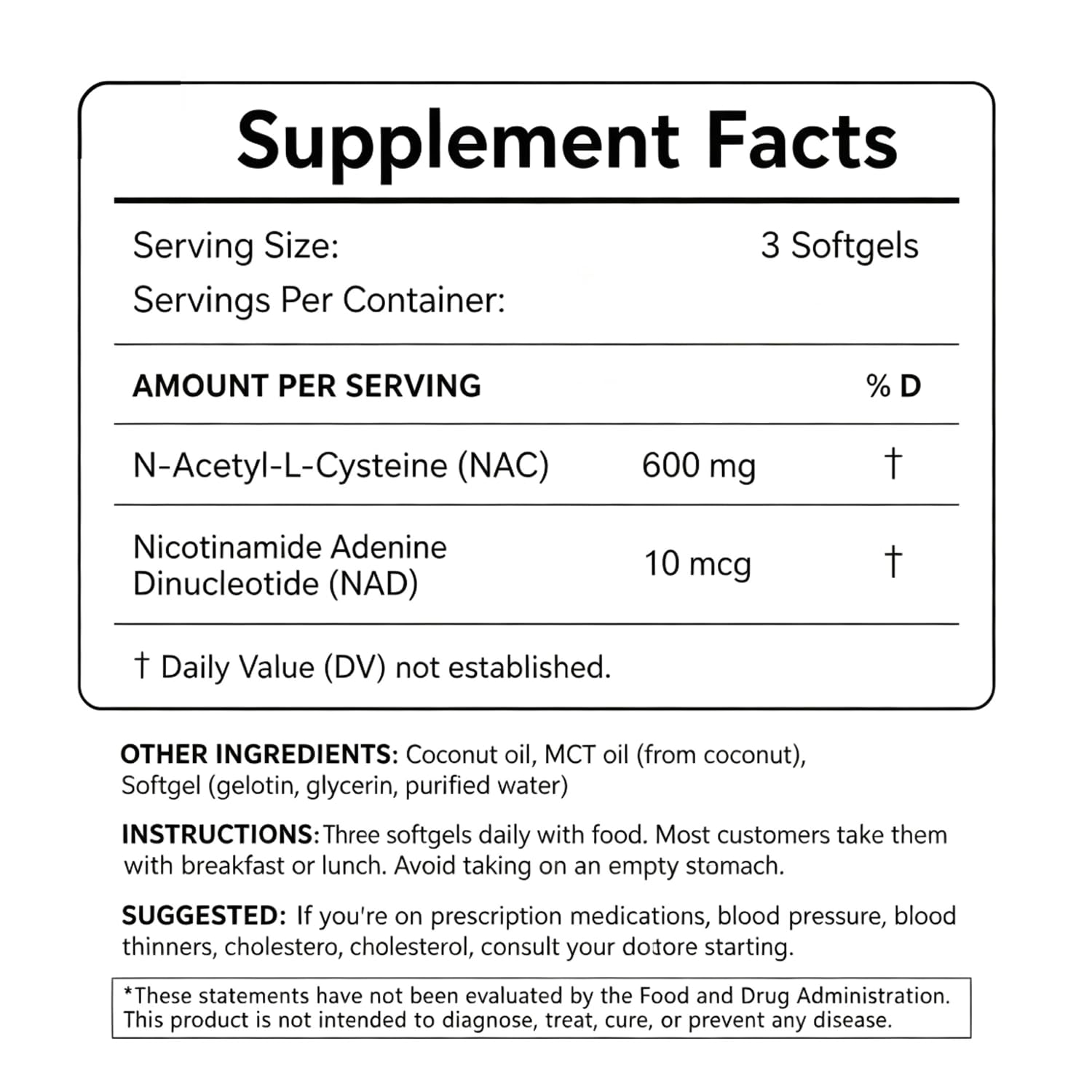 The standard lab etiqueta nutricional legible, información transparente