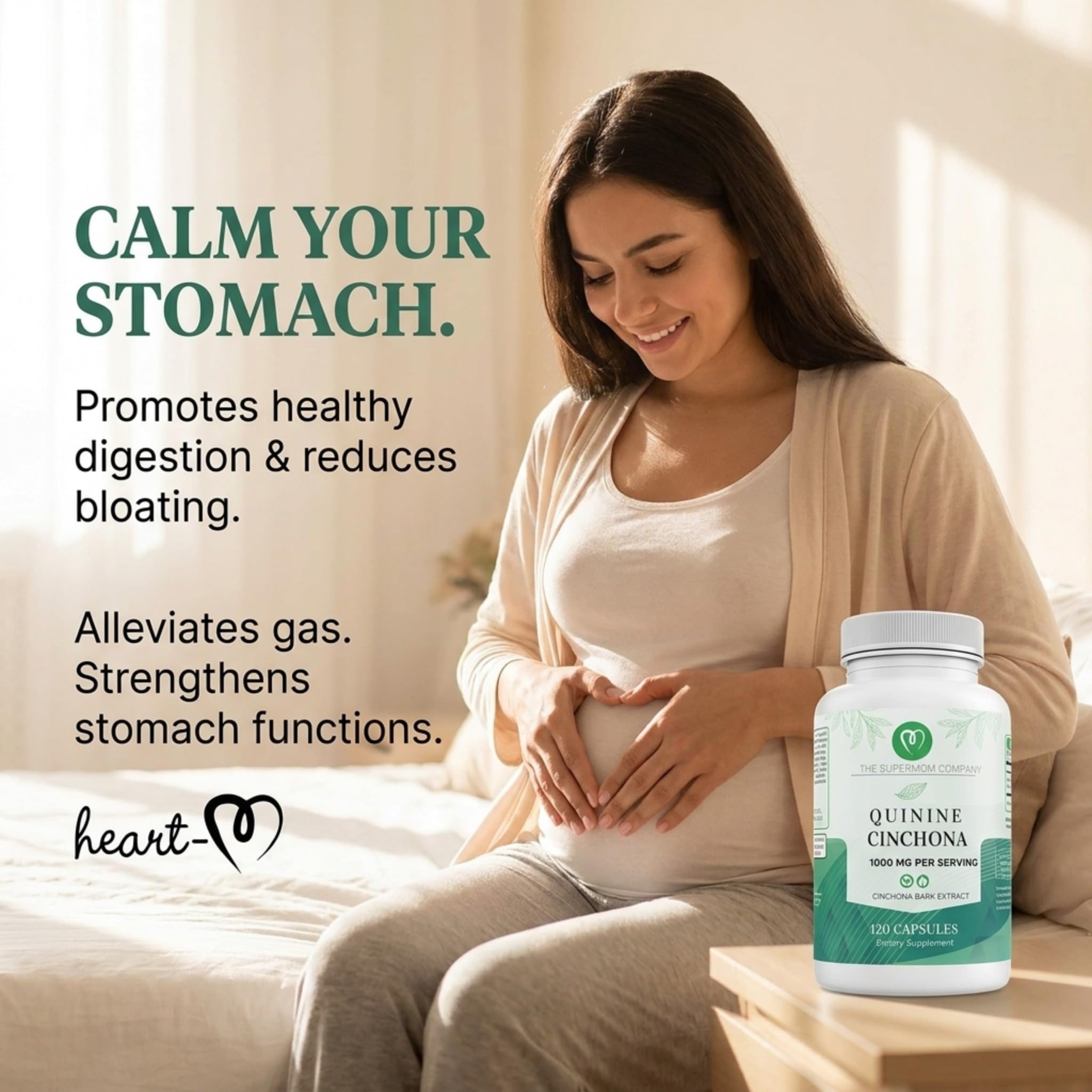 The Supermom Company frasco al lado de una regla para mostrar tamaño real