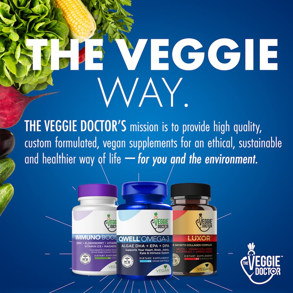 The Veggie Doctor comparación visual con aceite de pescado alternativa vegetal