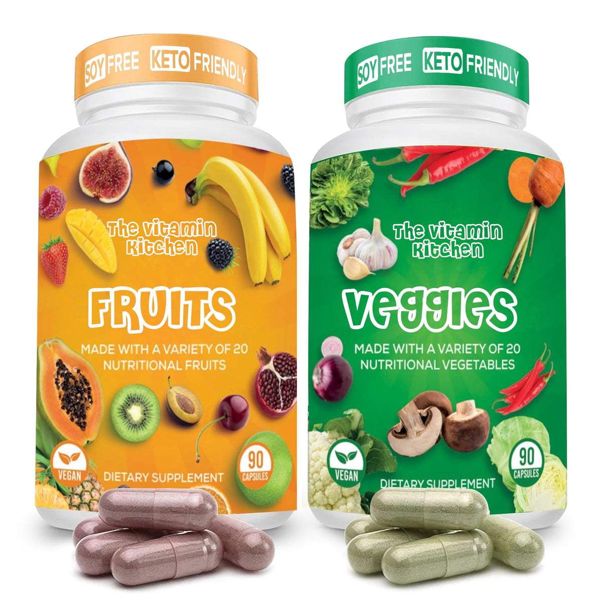 The Vitamin Kitchen frente del empaque mostrando pack doble y beneficios visibles