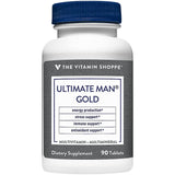 The Vitamin Shoppe frasco delantero Ultimate Man multivitamínico, presentación clara y beneficios