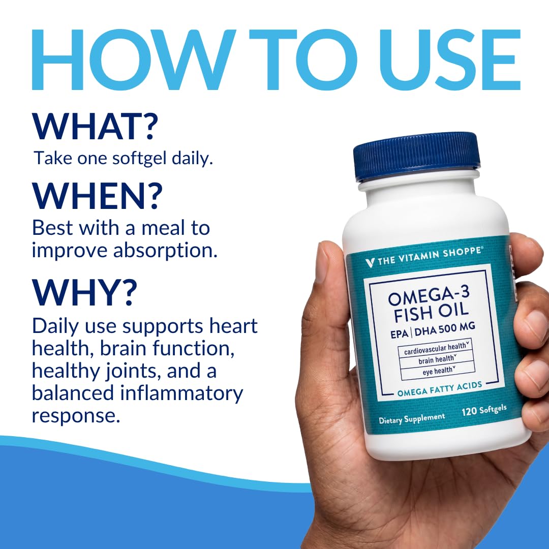 The Vitamin Shoppe etiqueta con información de EPA DHA y pureza