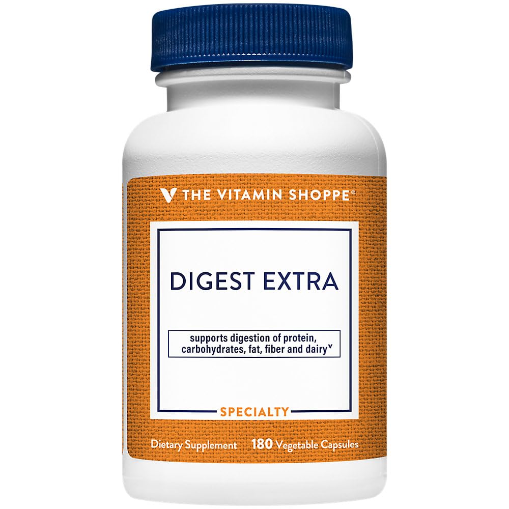 The Vitamin Shoppe frasco frente mostrando 180 cápsulas y claridad de uso