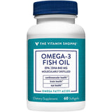 The Vitamin Shoppe frasco frontal mostrando 60 softgels y conveniencia diaria