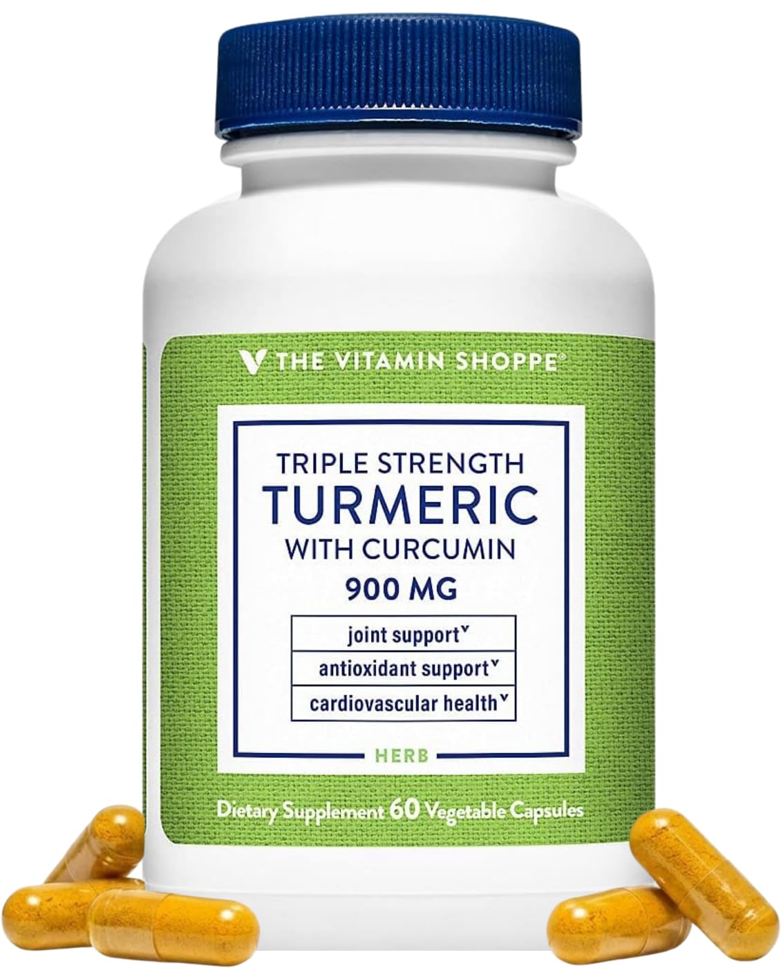 The Vitamin Shoppe frasco frontal mostrando 60 cápsulas y beneficio de potencia