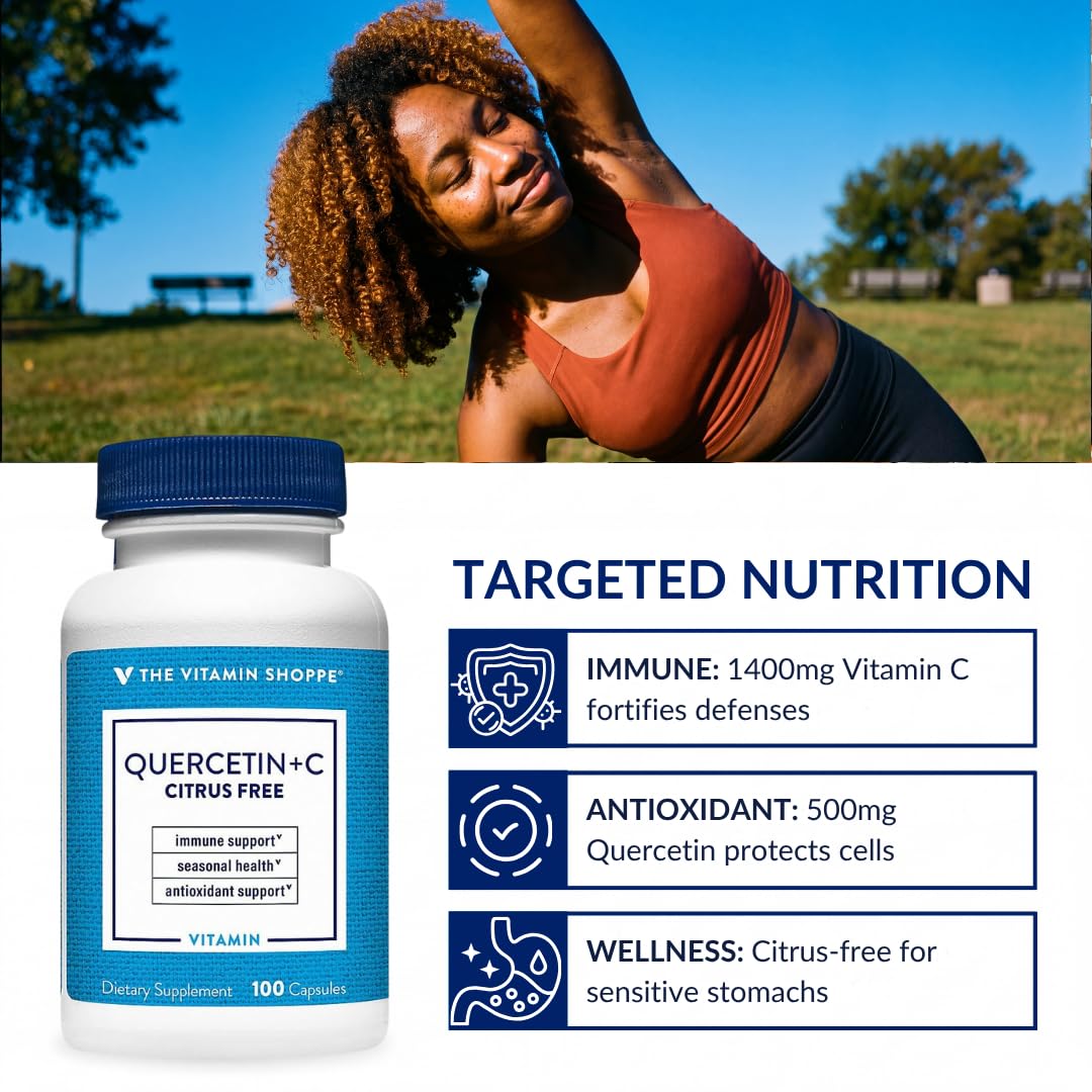 The Vitamin Shoppe comparación de tamaño junto a una moneda, referencia clara