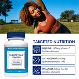 The Vitamin Shoppe comparación de tamaño junto a una moneda, referencia clara