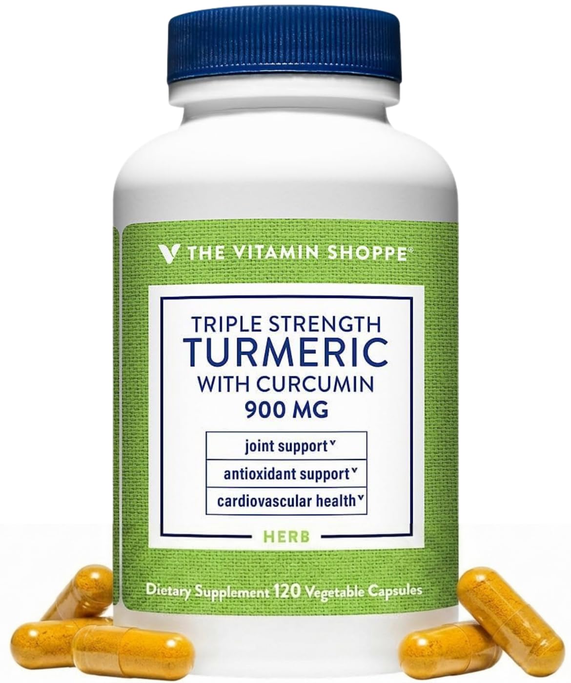 The Vitamin Shoppe frasco frontal mostrando la marca y beneficio de potencia