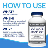 The Vitamin Shoppe botella abierta con tabletas, facilidad de suministro