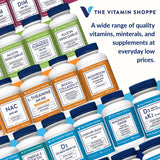The Vitamin Shoppe presentación de 180 tabletas, enfatiza duración