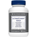 The Vitamin Shoppe frasco Ultimate Man al frente mostrando diseño y beneficio de suministro prolongado