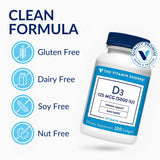 The Vitamin Shoppe close-up de softgel mostrando textura y fácil de tragar