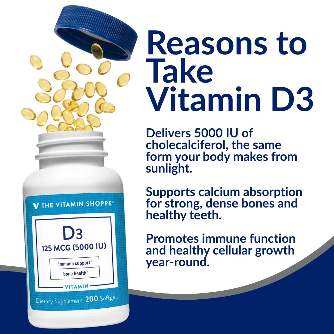 The Vitamin Shoppe softgel en mano para ilustrar tamaño y dosis diaria