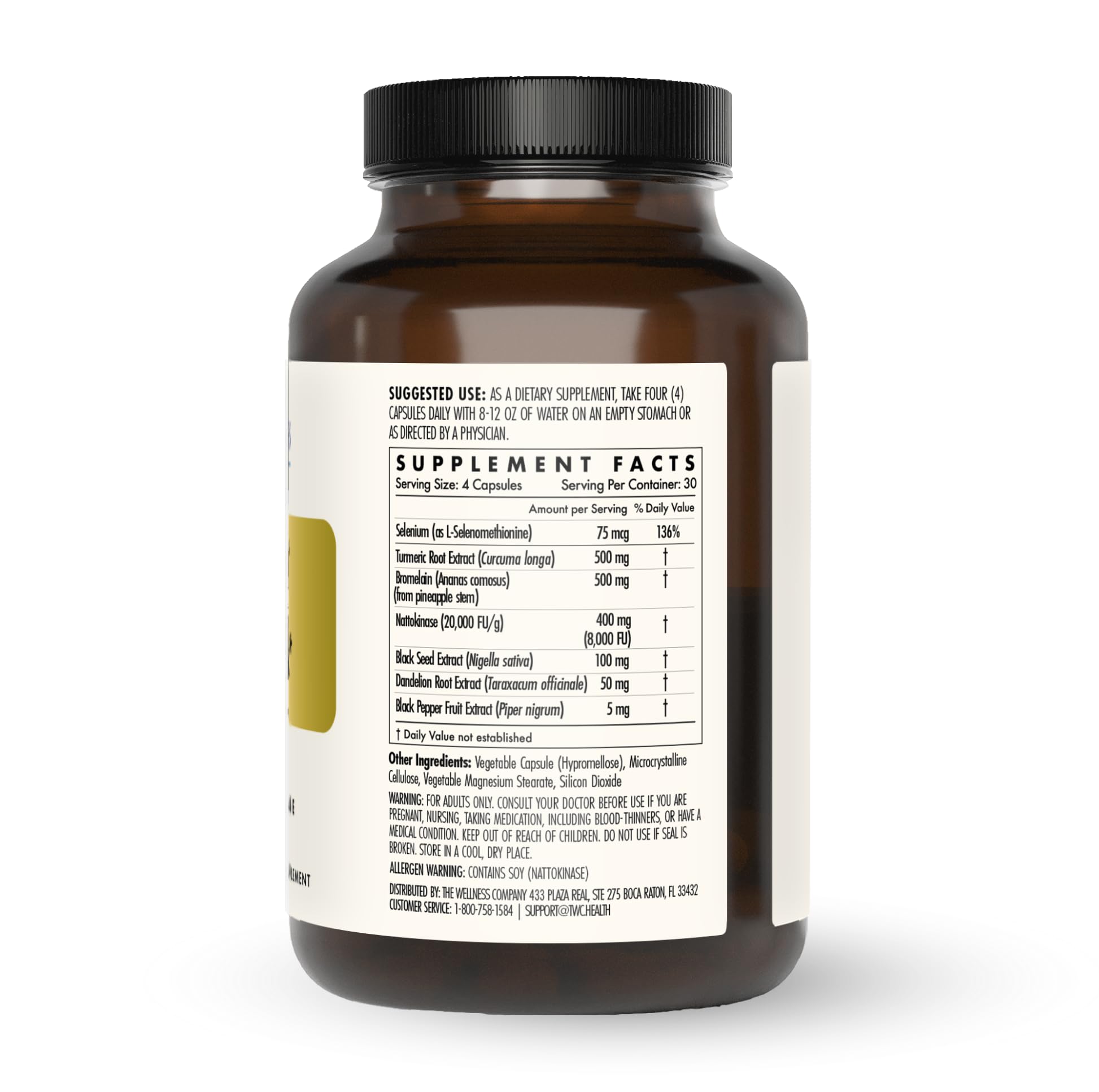The Wellness Company cápsulas en mano mostrando tamaño real y fácil dosificación para uso cotidiano