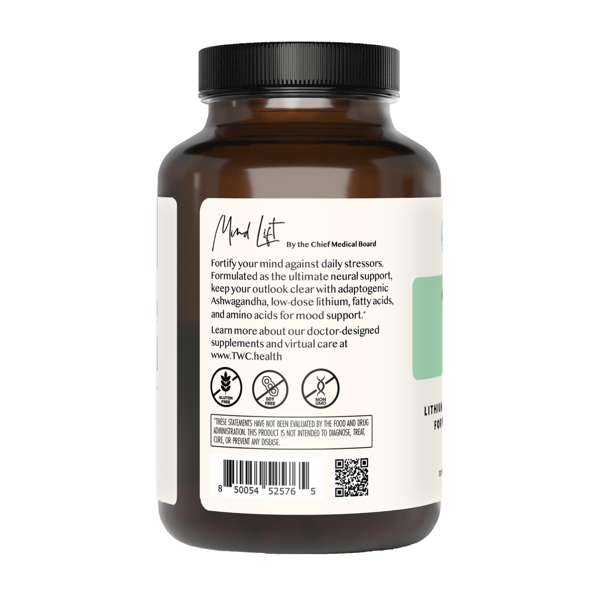 The Wellness Company Mind Lift detalle de cápsulas fáciles de tragar y textura uniforme