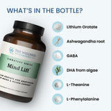 The Wellness Company Mind Lift cápsula junto a libreta y lápiz, apoyo al enfoque diario