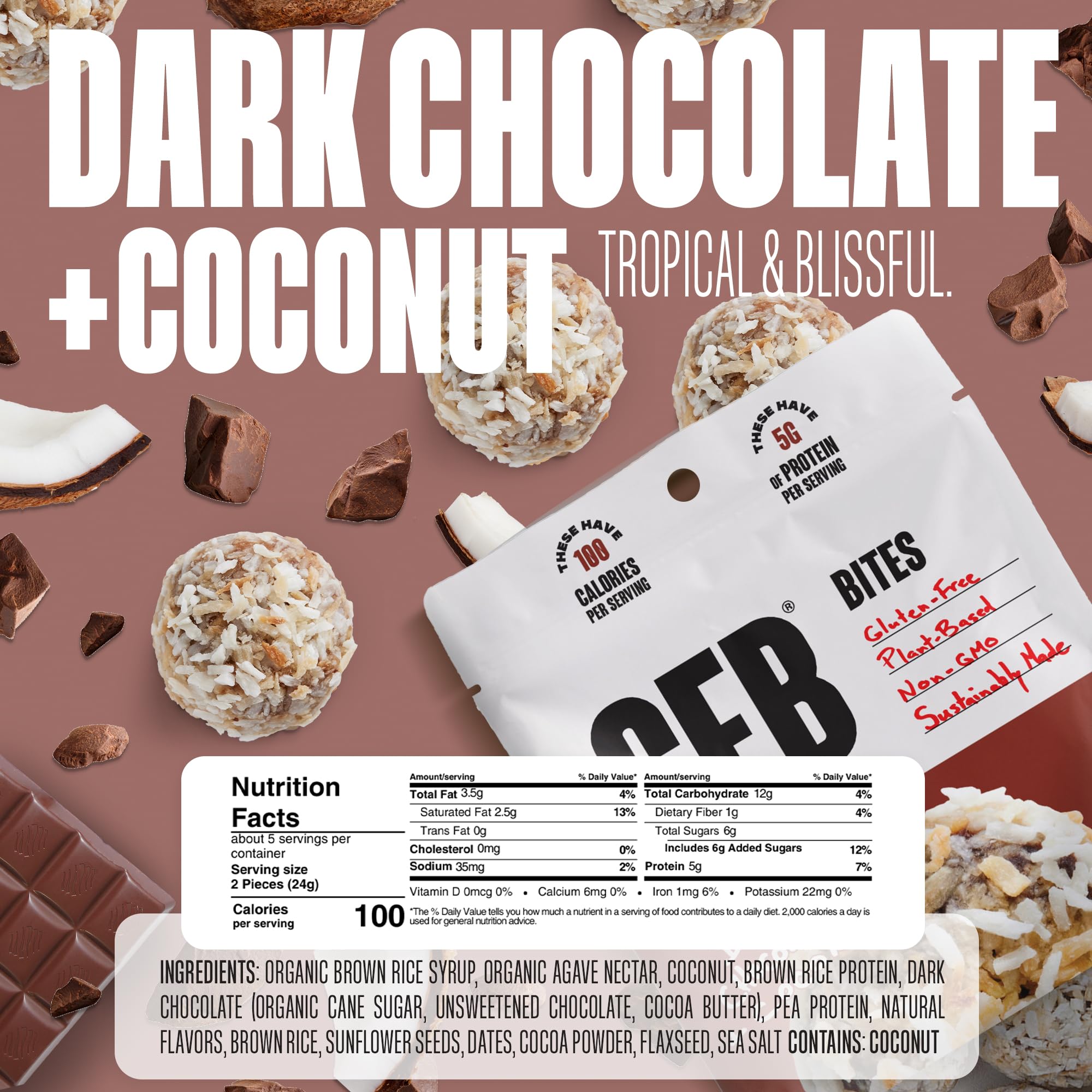 The GFB snack en mano para comparar tamaño y porción fácil de llevar