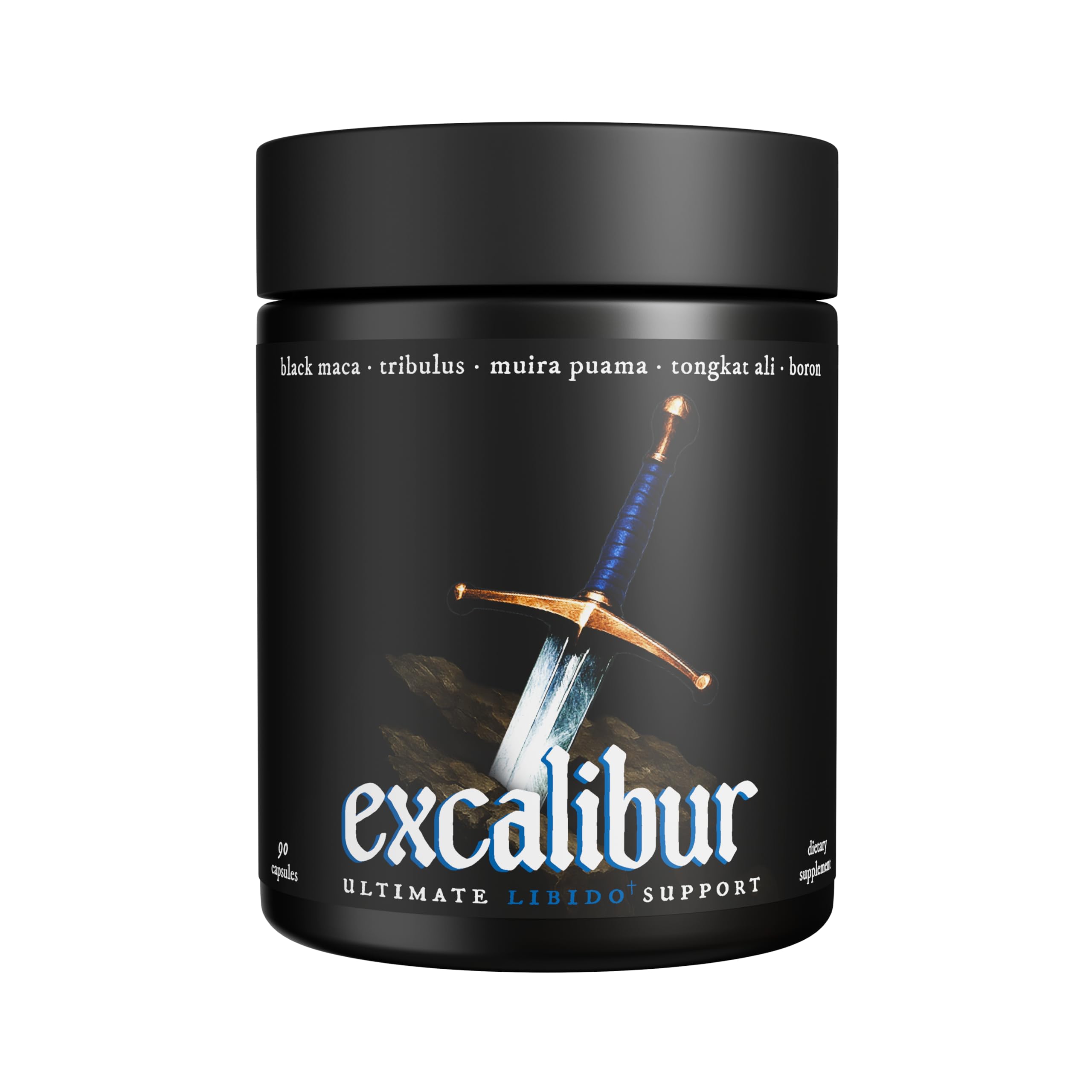 Theorycraft Excalibur frente del envase mostrando dosis claras y beneficio de vitalidad