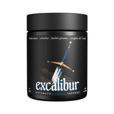 Theorycraft Excalibur frente del envase mostrando dosis claras y beneficio de vitalidad