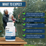 Therabotanics Ideal Prostate Plus persona tomando cápsula tras la comida