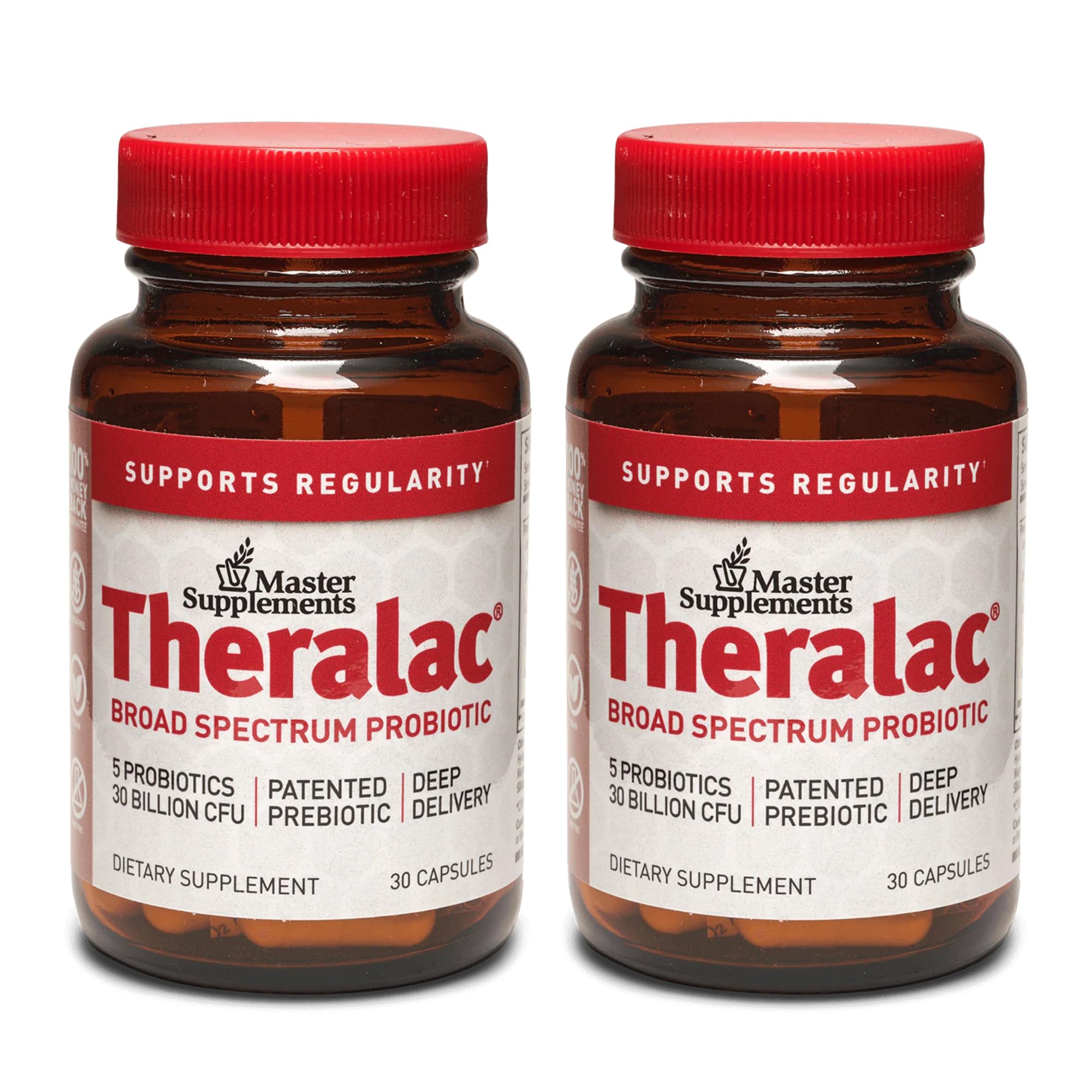 THERALAC frasco ámbar frontal mostrando etiqueta y beneficio de estabilidad