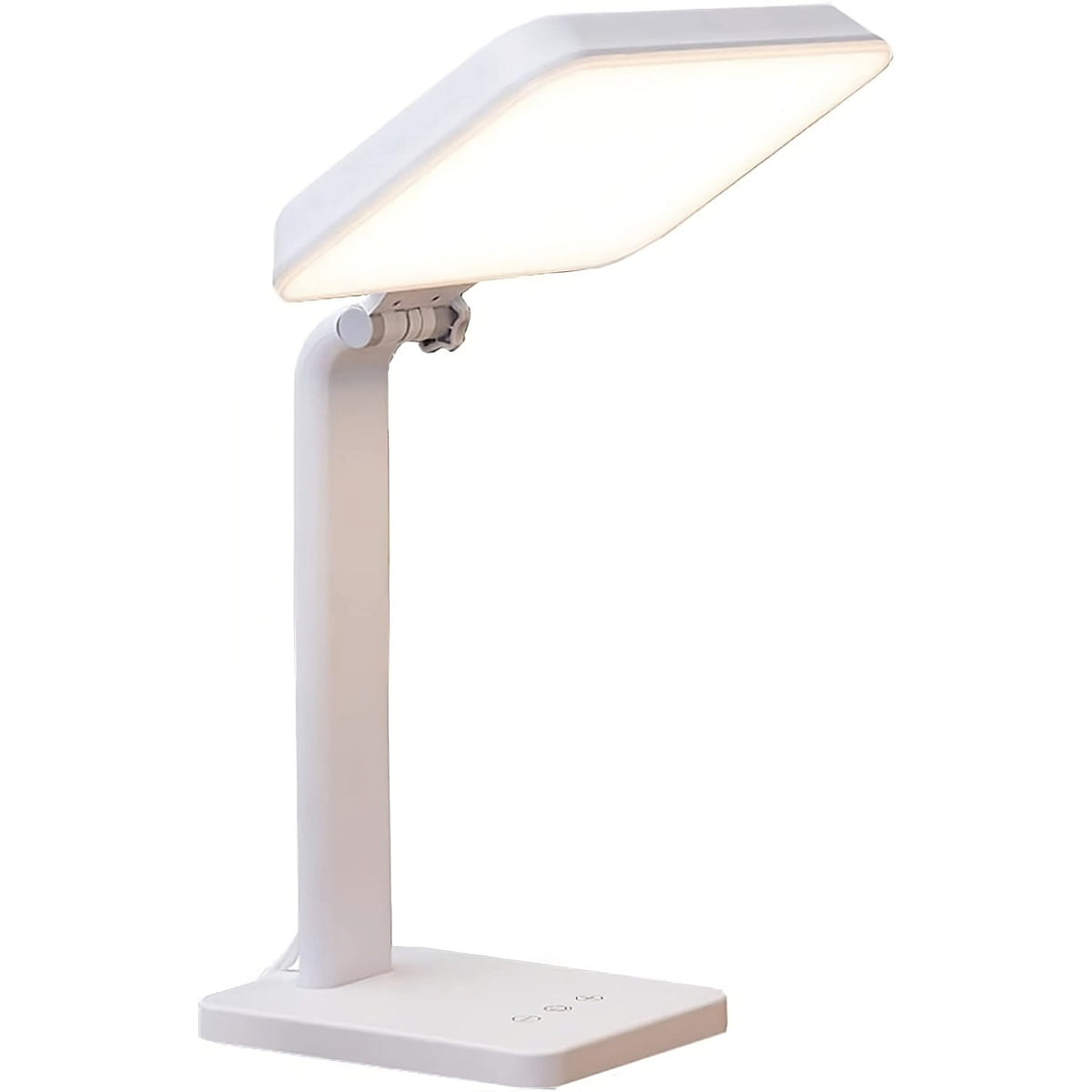 Theralite frontal mostrando panel y beneficio de luz potente