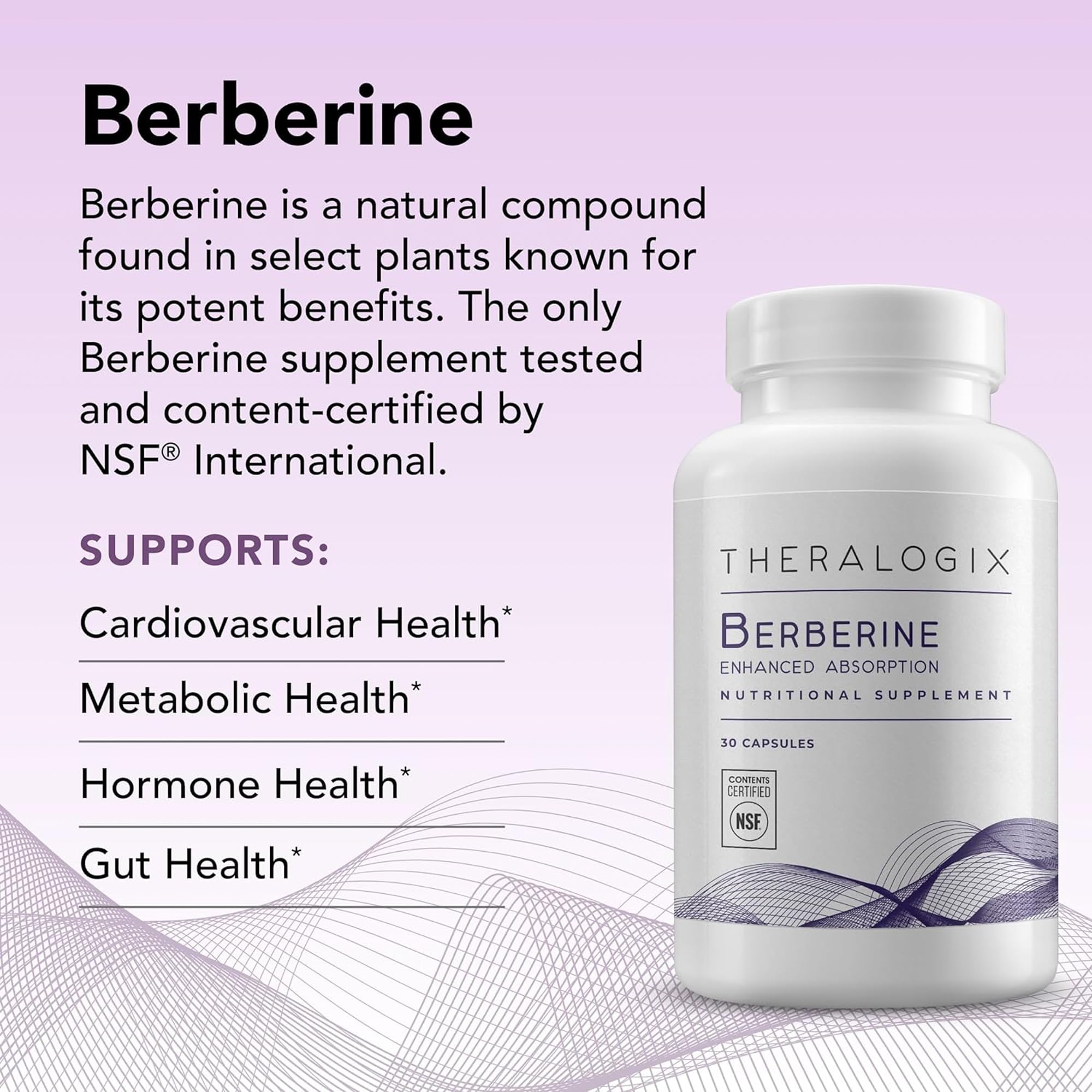 Theralogix polvo de berberina en primer plano que destaca textura y pureza