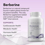 Theralogix polvo de berberina en primer plano que destaca textura y pureza