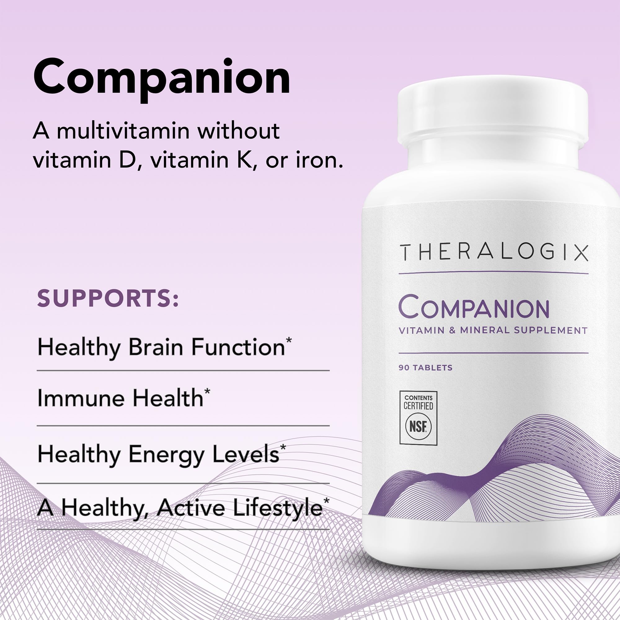 Theralogix Companion primer plano de la tableta mostrando textura y fácil toma