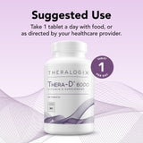 Theralogix frasco abierto con tabletas expuestas, capacidad para 90 días