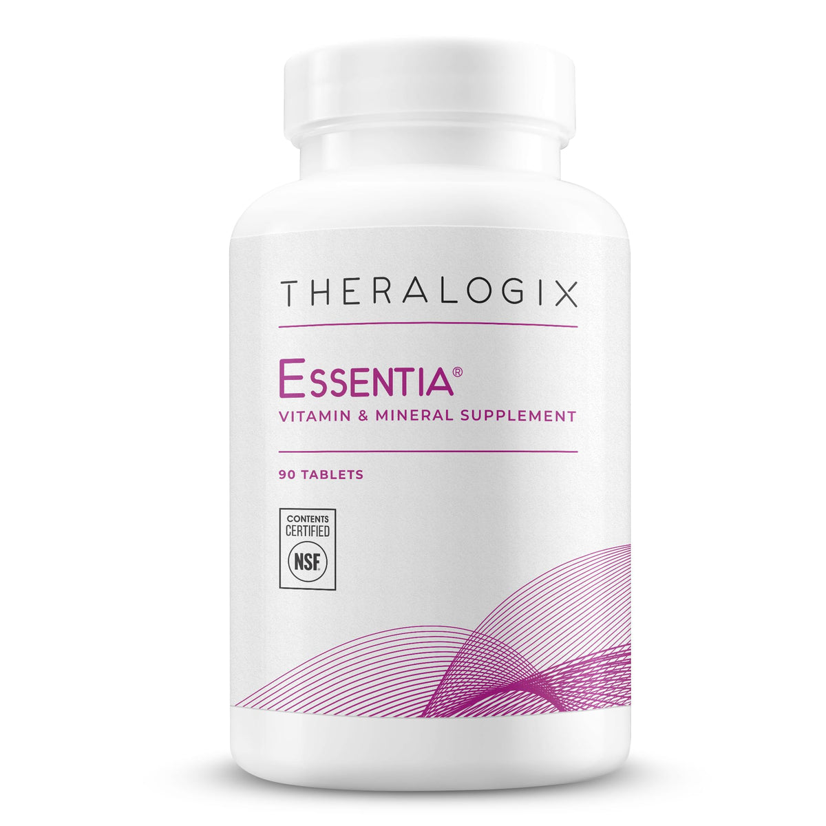 Theralogix Essentia envase frontal mostrando el formato de 90 tabletas y conveniencia