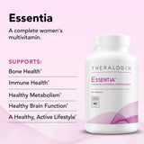 Theralogix Essentia close-up de una tableta, textura y tamaño fáciles de tragar