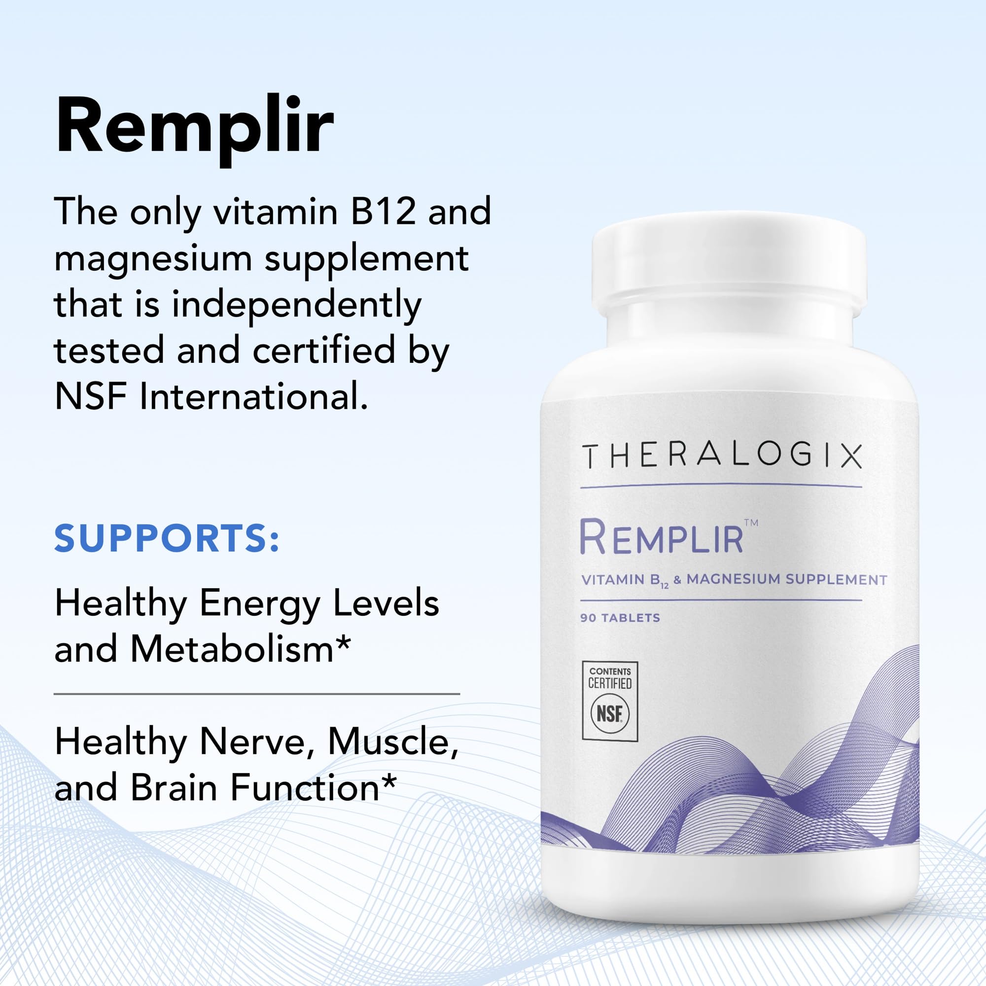 Theralogix Remplir tableta en mano, ilustra dosis diaria y conveniencia