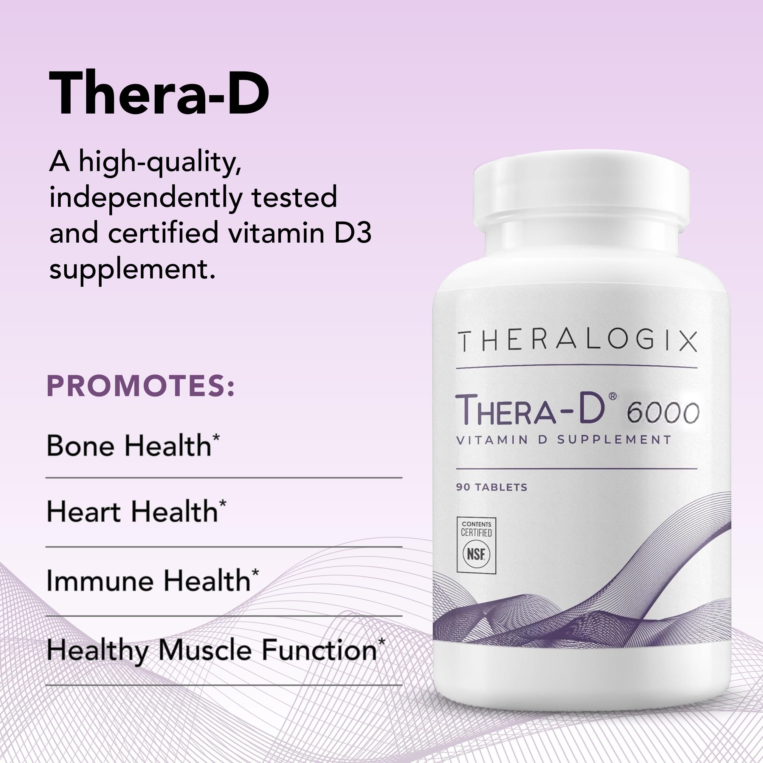 Theralogix tableta en mano para comparación de tamaño, dosificación clara