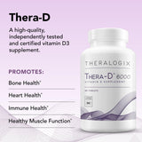 Theralogix tableta en mano para comparación de tamaño, dosificación clara