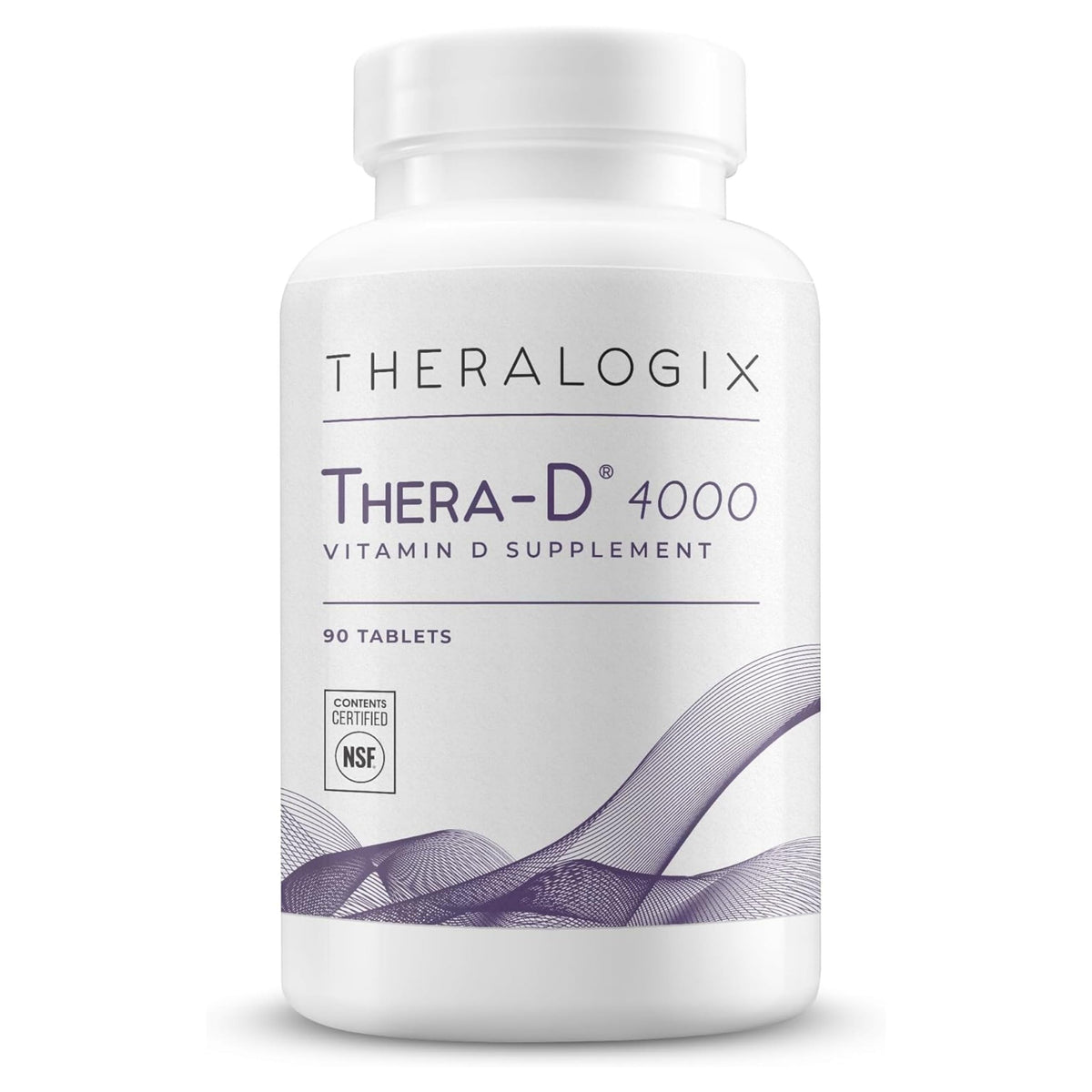 Theralogix botella frontal mostrando 90 tabletas y etiqueta clara